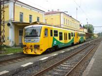 814 081-5 im Bahnhof Franzensbad (Franti�kovy L�zně Tschechien)13.05.2010
