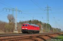 Die saubere 234 242-6 auf Solotour gen Genshagener Heide unterwegs (Diedersdorf 07.04.10)