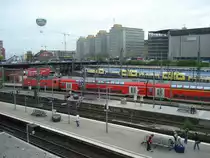 Hamburg-Hauptbahnhof, s�dliche Aus-/Einfahrt am 11.5.2010