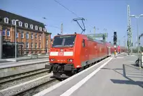 146 104-5 in Bremen HBF. Mit diesen Zug sind Niklas, Günter und ich am 23.05.2010 hier her gefahren. Es war ein wunder schöner Tag mit den beiden Jungs.