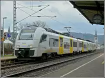 Trans Regio 460 003-7 f�hrt am 20.03.10 in den Hauptbahnhof von Boppard ein. (Hans)