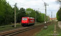 185 630-1 allein Richtung Guben �ber Cottbus am 2.Mai unterwegs.