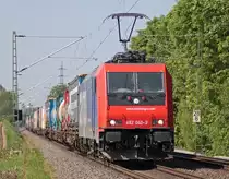 482 040-3 mit einem G�terzug Richtung M�nchengladbach am Km 28.8, 22.5.10