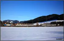 LTE 1216 910 f�hrt mit SGAG 48085, bestehend aus zwei Metro Roma Garnituren, von Tarvisio nach Breclav. Knittelfeld 21.02.2010