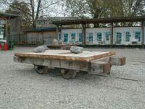 Internationale Rheinregulierung(IRR)Dienstbahn,Flachwagen (f�r grosse Felsbrocken)
