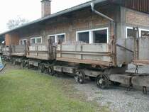 Internationale Rheinregulierung(IRR)Dienstbahn,H�lzerne Muldenkipper