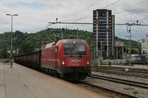 541 018 mit einem G�terzug am 01.06.2010 in Ljubljana.