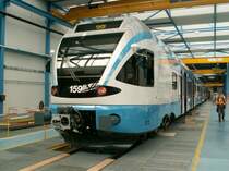 Tag der offenen T�r bei Stadler Rail in Bussnang/TG.Blick in die Montagehalle.Im Bild ein Flirt Triebzug f�r Algerien(SNTF)
05.06.10