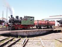 Die Ries mit E wagen auf der Drescheibe in N�rdlingen bei den Rieser dambftagen am 5.Juni.2010