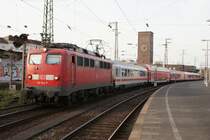 115 154-7 mit einem Schadzug in D�sseldorf Hbf am 28.04.2010