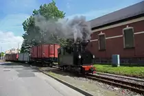 Die Fahrt geht durch die Oschatzer Innenstadt, 04.06.2010.