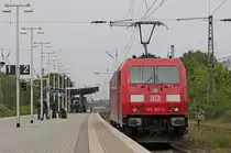 185 365-4 als Tfzf Richtung K�ln bei der Durchfahrt in Aachen Rothe-Erde, 1.6.10