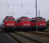 Der 12.06.2010 war ein Traumtag. Von den  7 110er die es noch in NRW gibt waren 5 von ihnen in Aachen Rothe Erde abgestellt. Hier zusehen sind 110 415-7 , 110 457-9 und 110 494-2. Au�erdem waren noch 110 497-5 und 110 417-3 in Aachen Rothe Erde abgestellt.