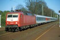 120 118-5 am 25.04.2000 in Rohrbach/Saar mit IR 2854 Stuttgart - Saarbr�cken