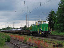 V 60 der Brohltalbahn als Ersatz f�r V200 mit Alubrammen in Ratingen-Lintorf am 18.05.2010