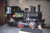 Internationale Rheinregulierung(IRR)Dienstbahn,Dampflok  Maffei  bei einer fr�heren Aufnahme im Lokschuppen Werkhof Lustenau/A