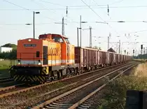 LOCON-209 durchfuhr am Abend vom 24.Juni 2010 den Bahnhof Bergen/R�gen nach Klementelvitz.