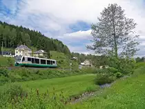 654 036 (VT36) als VBG83120 in Zwota, 13.6.010. Nat�rlich war auch hier - nach intensiver  Probierphase  - die Fotowolke - wenn auch nur teilweise, aber dennoch - zu Gast...