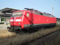 120 156-5 wartet auf Ihren n�chsten Einsatz im Rostocker Hbf(25.06.10)
