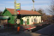 Bf. Szechenyihegy, der bergseitige Endbahnhof der budapester Zahnradbahn (BKV-Linie 60) am 27.Februar 2010.