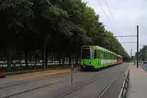 TW 6259, f�hrt in der Haltestelle Leipniz Universt�t/Hannover am 04.07.10 ein.