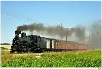 Dampflok Mh.6 mit dem Panoramic 760 alias R19259 nach Mariazell. Hier bei Dietmannsdorf/Klangen, 4.7.2010.