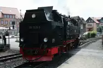 99 7239 am 02.07.2010 kurz vor �bernahme des P 8937 im Bahnhof Wernigerode.