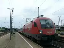 In Ansbach halten jeden Tag zwei 1116er. Am 4.7.10 h�lt mit IC 2082  K�nigssee  1116 169 auf dem Weg nach Hamburg-Altona.