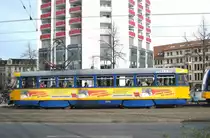 Seitenansicht des Tatra T4D-M Triebwagens 2053. 03.04.10 Wintergartenstra�e