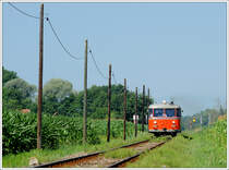 VT 10.02 + VB 10.12 als R 19679 von Graz nach Bad Radkersburg am 11.7.2010 zwischen Diepersdorf und Weixelbaum aufgenommen.