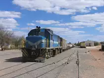 207 w�hrend rangierarbeiten mit G�terwagens auf Bahnhof Gobabis am 7-7-2010.