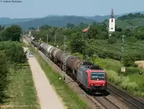 Re 482 006-4 mit einem Mischer gen S�den bei Denzlingen 14.7.10