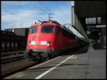 110 495 mit RE4 in D�sseldorf Hbf, 07.07.2010