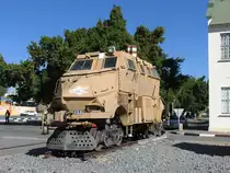 Panzerfahrzeug aus der Zeit der s�dafrikanischen Besetzung im TransNamib-Museum in Windhoek am 9-7-2010.