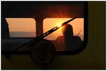 Ein nette Draisinenfahrt neigt sich dem Ende zu. Der Sonne entgegen kurz vor Stainz am 16.7.2010. Ein gro�es Dankesch�n an Karl Heinz und Max f�r diese einzigartige und gelungene Sonderfahrt.