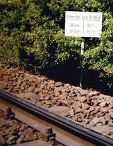 Grenze zur Bahnmeisterei Gie�en kurz hinter Usingen Richtung Wilhelmsdorf, 1. H�lfte der 1980iger Jahre.