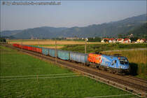 1116.250  Feuerwehr  mit DG 45336 auf der Fahrt von Sopron nach Villach, nahe der Ortschaft St. Magarethen b. Knittelfeld, 22.07.2010