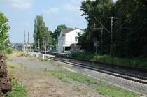 Ansicht auf den Bahnhof D�lken von der ehemaligen Laderampe am 4.7.2010 fotografiert.