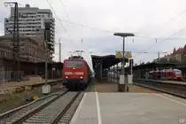 111 206-9 h�lt mit dem RE nach Sonneberg in F�rth. (24.7.2010)