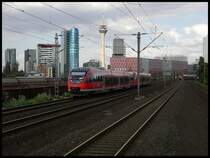 643 012 mit 643 xxx bei der Durchfahrt durch Dsseldorf Hamm, 15.07.2010