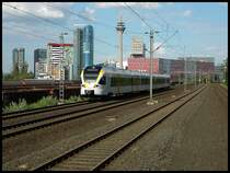 ET 7.02 der Eurobahn bei der Durchfahrt durch Dsseldorf Hamm, 15.07.2010