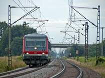 Seltener Gast in Plattling ist die Baureihe 628. Hier 628/928 429 am 27.07.2010 kurz vor Plattling.