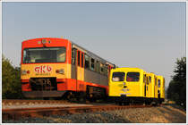 X610.907, X616.911 und X626.205 am 16.7.2010 beim Fotohalt kurz nach dem Bahnhof Preding in Wohlsdorf. Der Grund f�r den Fotohalt war die Vorbeifahrt des R 8597 von Graz nach Wies Eibiswald.