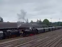  Dampfzugkreuzung  77.28 u. 78.618  anl�sslich einer Fotofahrt im Bhf. Ried i.I., leider war das Wetter alles andere als erfreulich;100806