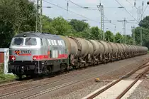 Die 216 014-1 der MKB durchf�hrt D�sseldorf Oberbilk �berraschend auf dem LZB Gleis mit einem Gz am 06.08.2010