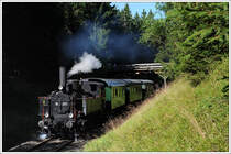 92.2271 am 8.8.2010 von Zwettl nach Martinsberg-Gutenbrunn im Waldeinschnitt kurz vor Ottenschlag mit der Seufzerbr�cke als Fotomotiv aufgenommen.
