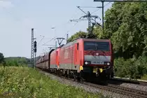 189 047-4 + 189 036-7 mit einem Erzzug in Bonn Oberkassel am 26.06.2010