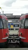 Bei der S9 (Olten-Sissach) Ersatzkomposition (2 RBe 540) wurden die �bergangsb�lge der Triebwagen nicht verbunden. (Olten, 19.08.10)