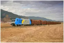 2016 903 LTE European Bulls f�hrt mit einem Holzzug von Knittelfeld nach P�ls. 
Sillweg 21.02.2008