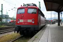 Die Autozug DB 115 370-1 wartet hier am 26. 07 2010 in Basel Badischer Bhf auf ihr nachster einsatzt.